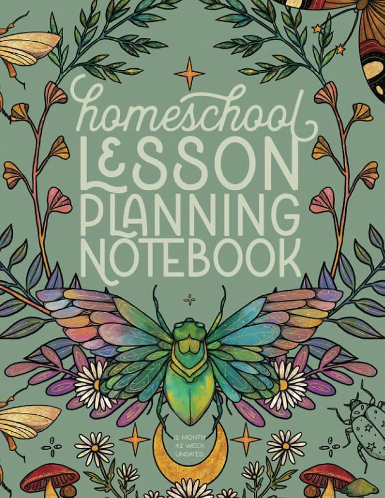 Homeschool Lesson Planning Notebook (Nature Series): Sage Green 12 Month, 42 Week Undated Planner... | Amazon (US)
