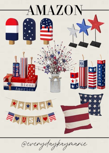 4th of July decor!! These would all be super cute pieces to add to your holiday party decorations ♥️💙

#4thofjuly #4thofjulydecor #partydecor #holidaydecor 

#LTKHome #LTKParties #LTKFindsUnder100
