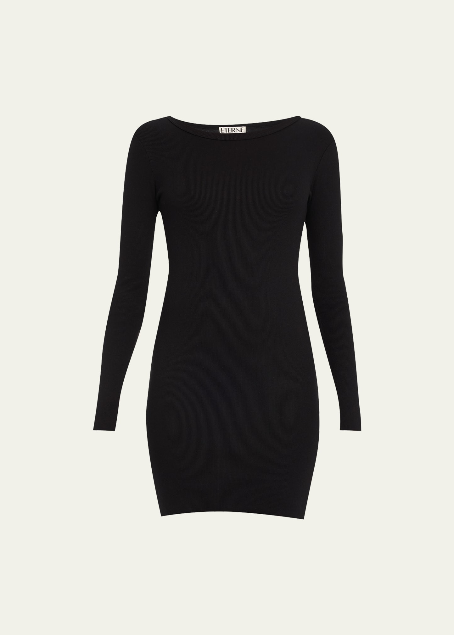 Eterne Long-Sleeve Crewneck Knit Mini Dress | Bergdorf Goodman