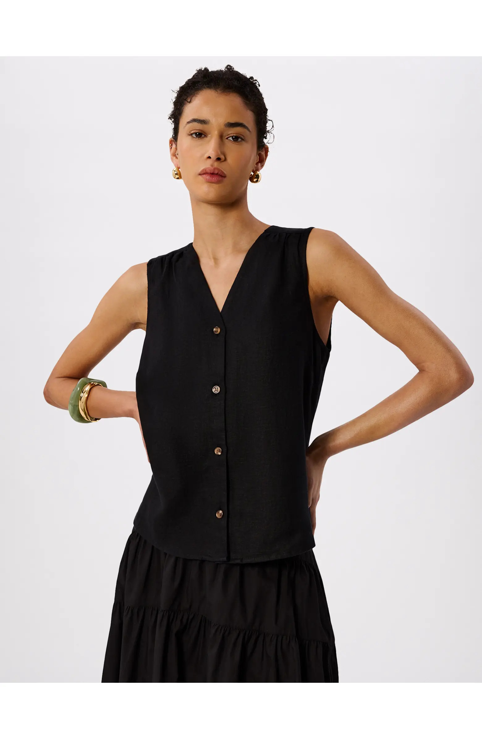 Whistles Laura Linen Tank | Nordstrom | Nordstrom
