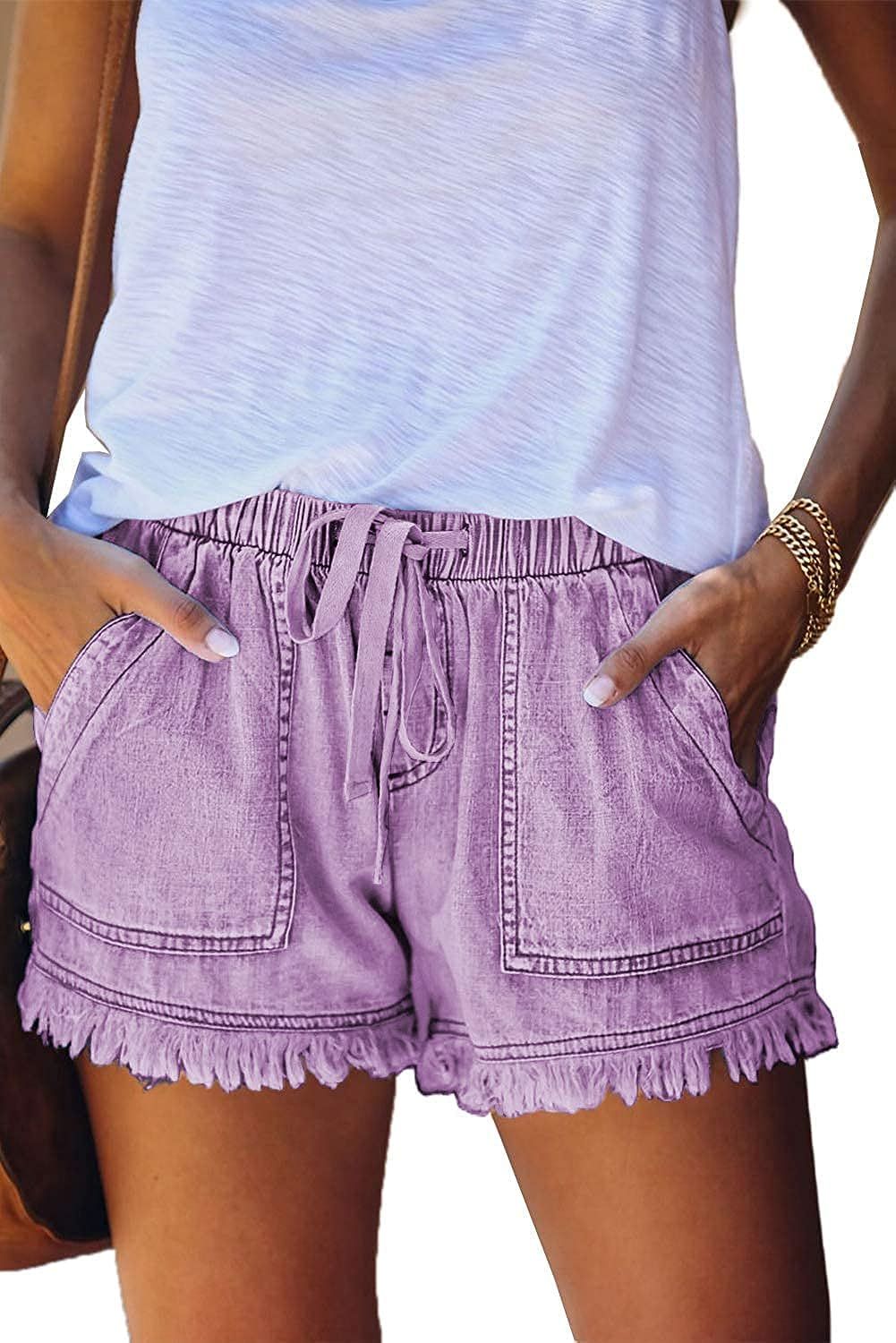 YOCUR Womens Lightweight Shorts Casual Baggy Trendy Short Pants Elastic Waist Drawstring Comfy Pa... | Amazon (US)
