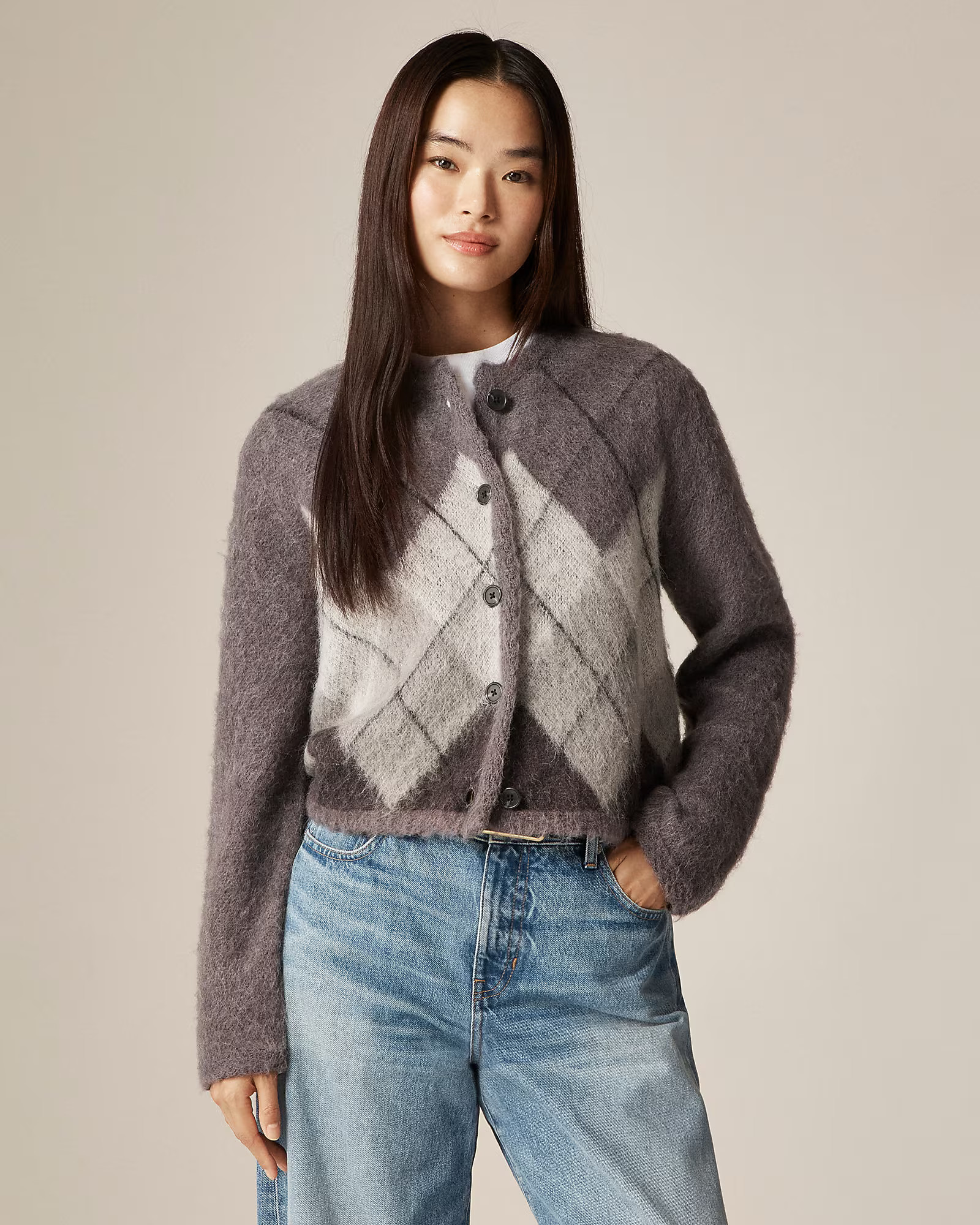 Cardigan in argyle wool blend | J. Crew US