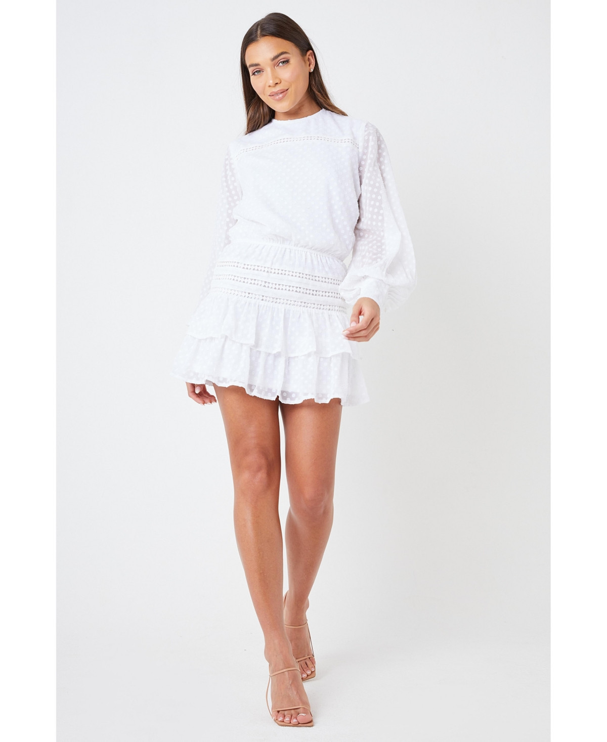 Women's Embroidered Dress - White | Macy's