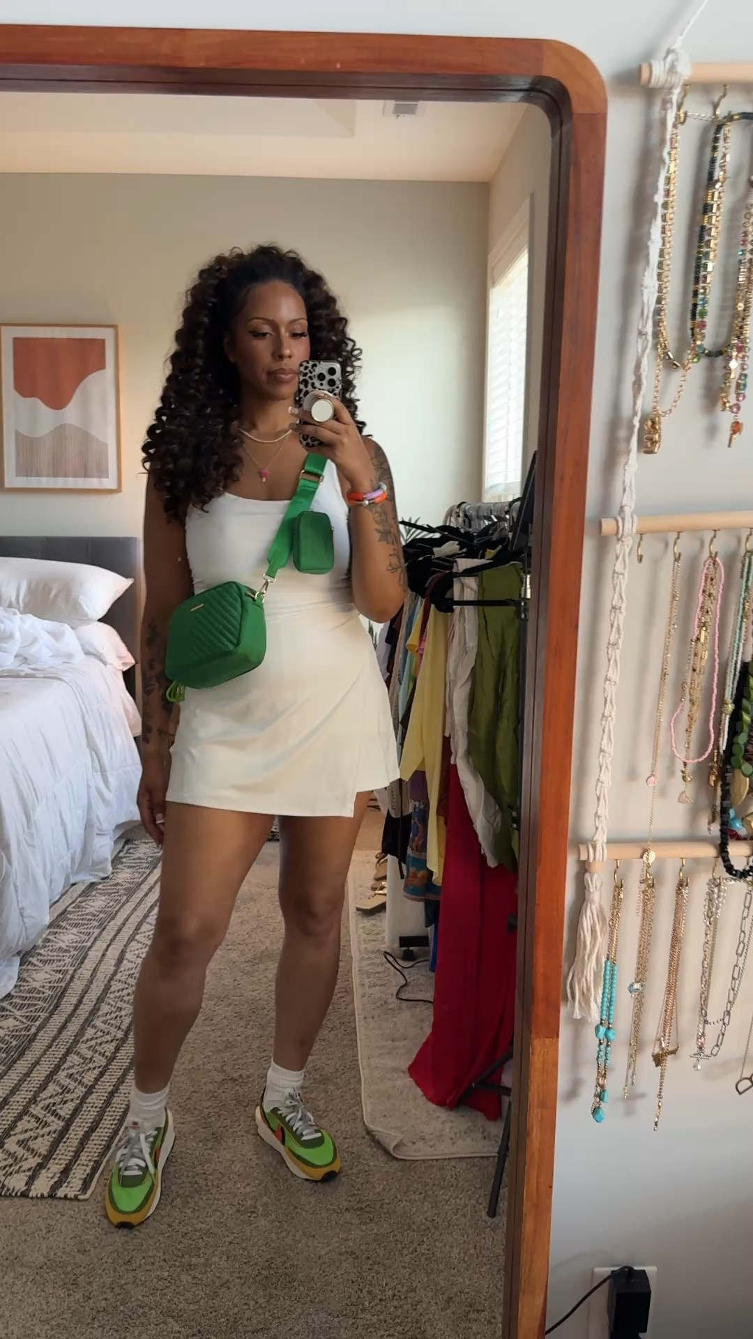 Athletic Dress with Built in Bra and Shorts. I’m wearing a size large. It doesn’t have easy bathroom access so I’ll have alternatives that do linked.

#LTKootd #LTKTall #LTKMidsize