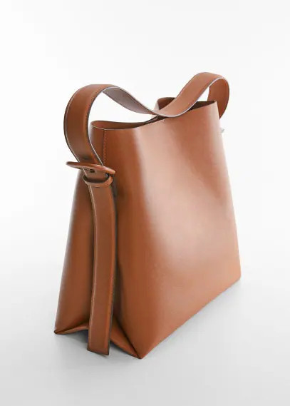 Shopper bag with buckle leather - Woman - One size - MANGO | MANGO (UK)
