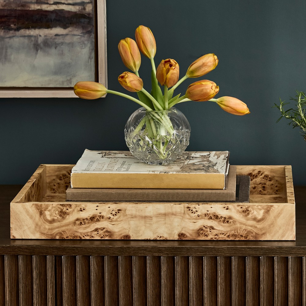 Burl Wood Rectangular Tray | Williams-Sonoma