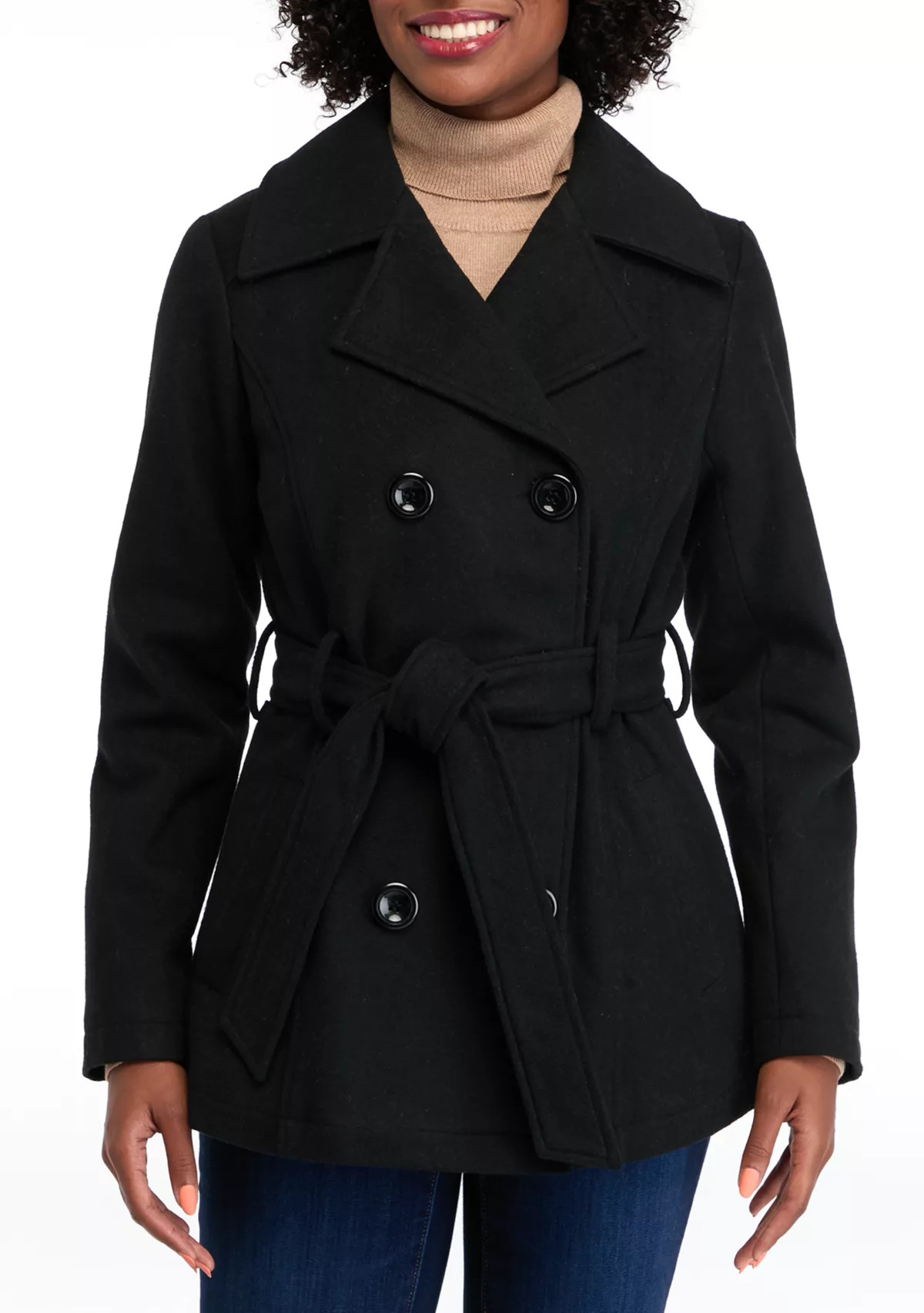 Vine & ValleyWomen's Faux Wool Peacoat with Belt | Belk