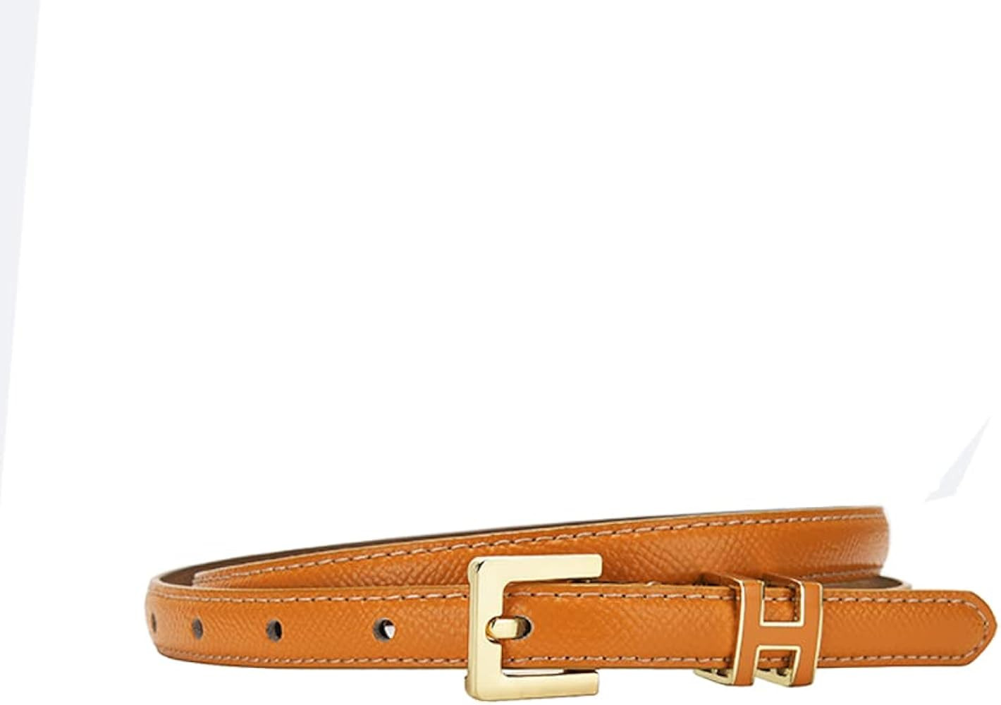 Women Skinny Leather Belt Thin Waist Jeans Belt for Dress in Pin Buckle Belt | Amazon (US)