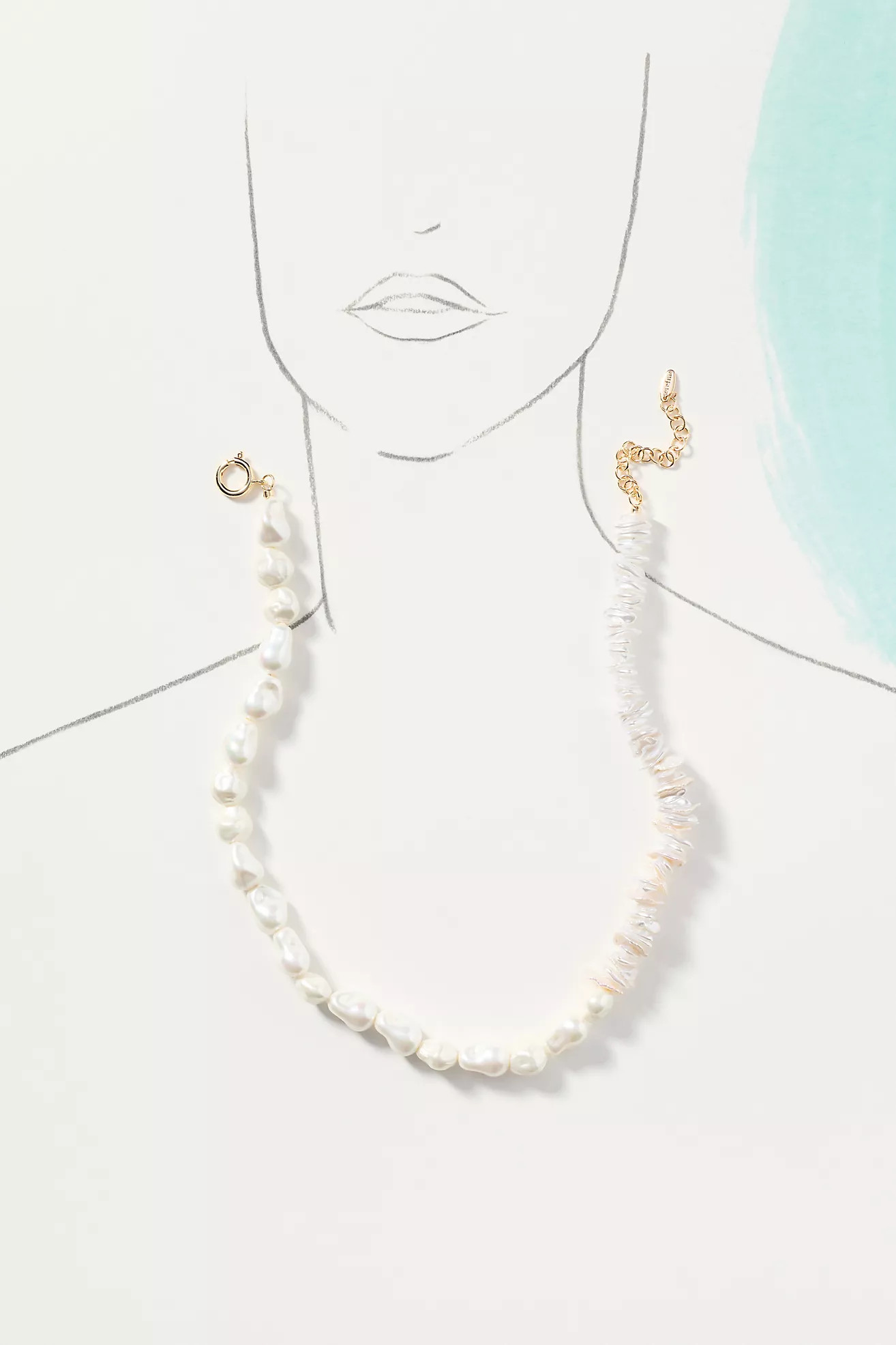 Beachy Beaded Pearl Necklace | Anthropologie (US)