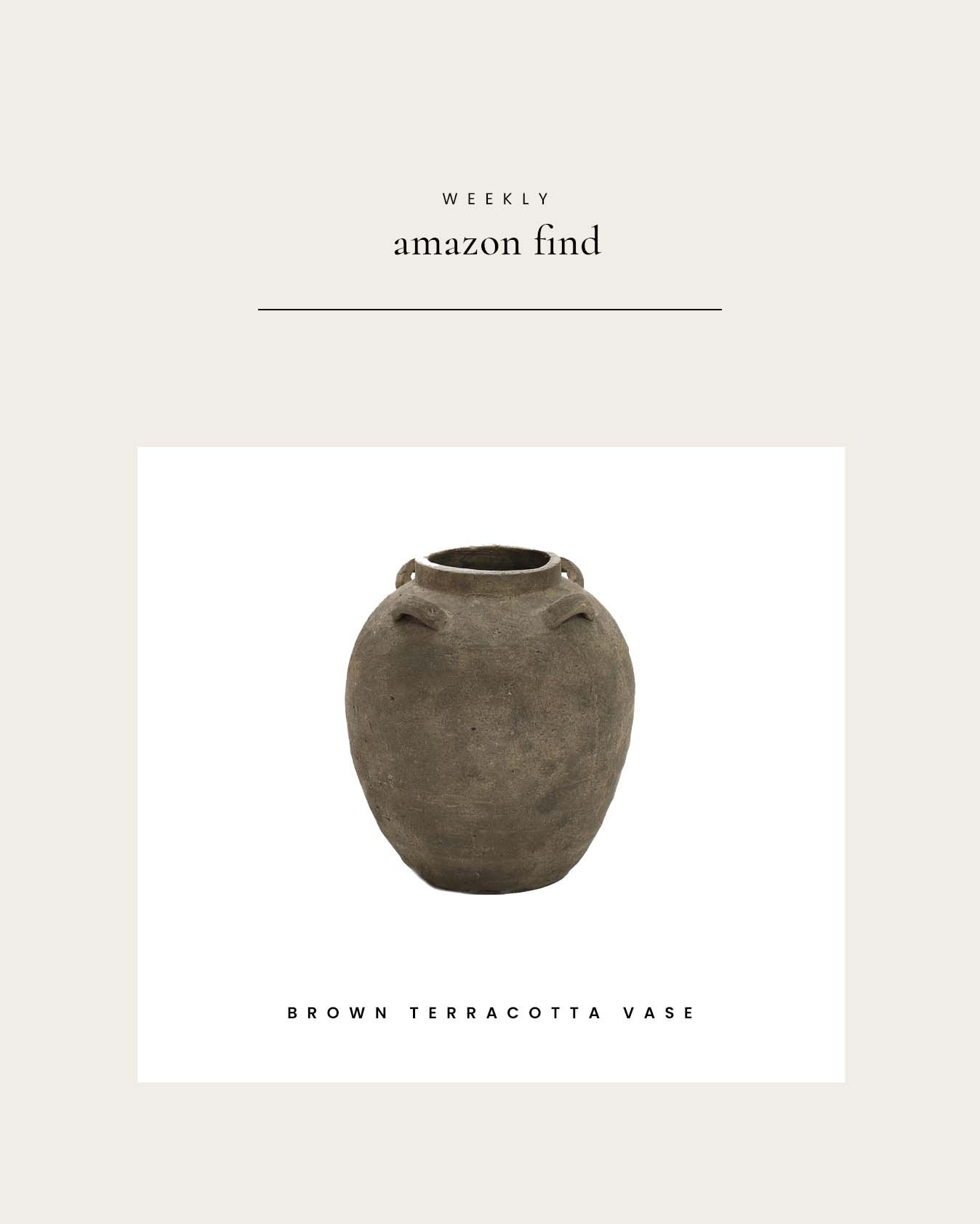 Weekly Amazon Find : Brown Terracotta Vase

#LTKHome