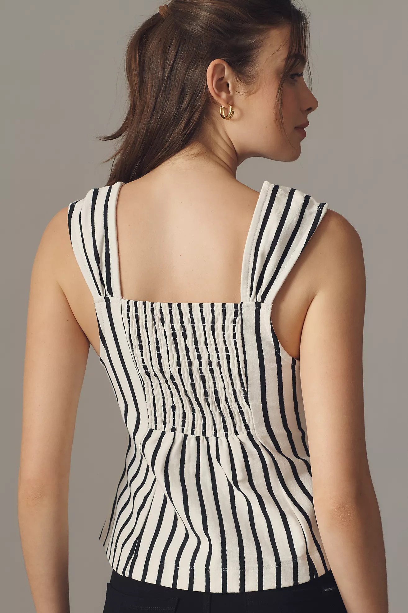 Maeve V-Neck Fit-and-Flare Tank | Anthropologie (US)