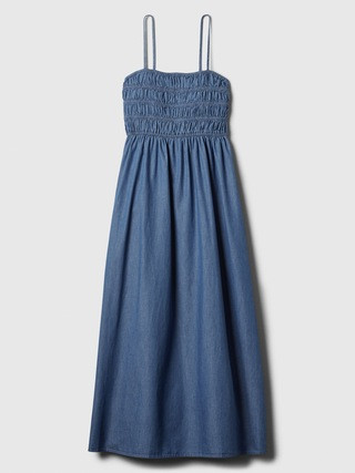 Denim Smocked Maxi Dress | Gap Factory