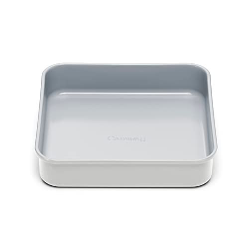 Caraway Non-Stick Ceramic 9” Square Pan - Naturally Slick Ceramic Coating - Non-Toxic, PTFE & PFOA Free - Perfect for Brownies, Lemon Bars, Cakes, & More - Gray | Amazon (US)