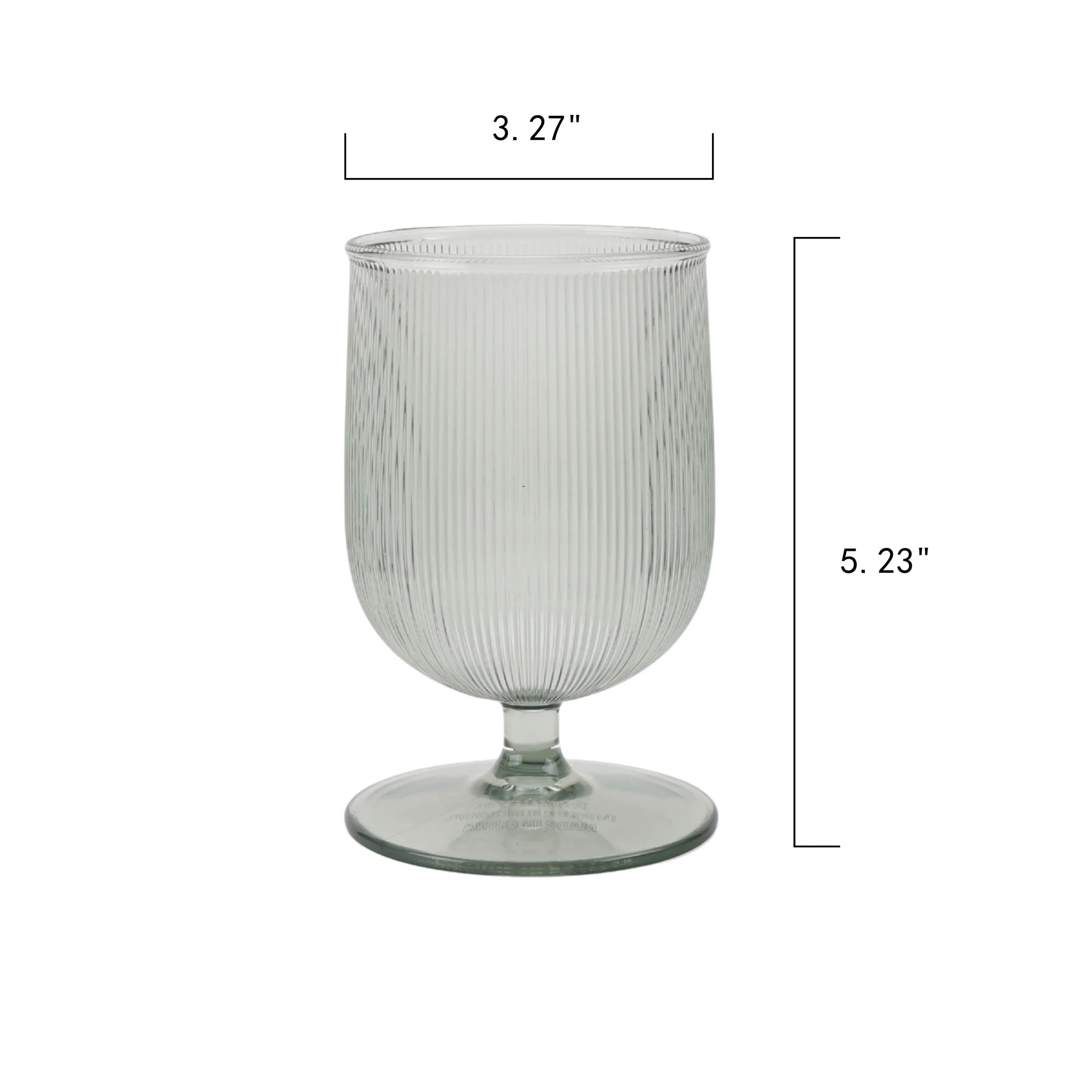 Better Homes and Gardens 12-Ounce Green Tritan Ribbed Goblet for Everyday Use | Walmart (US)