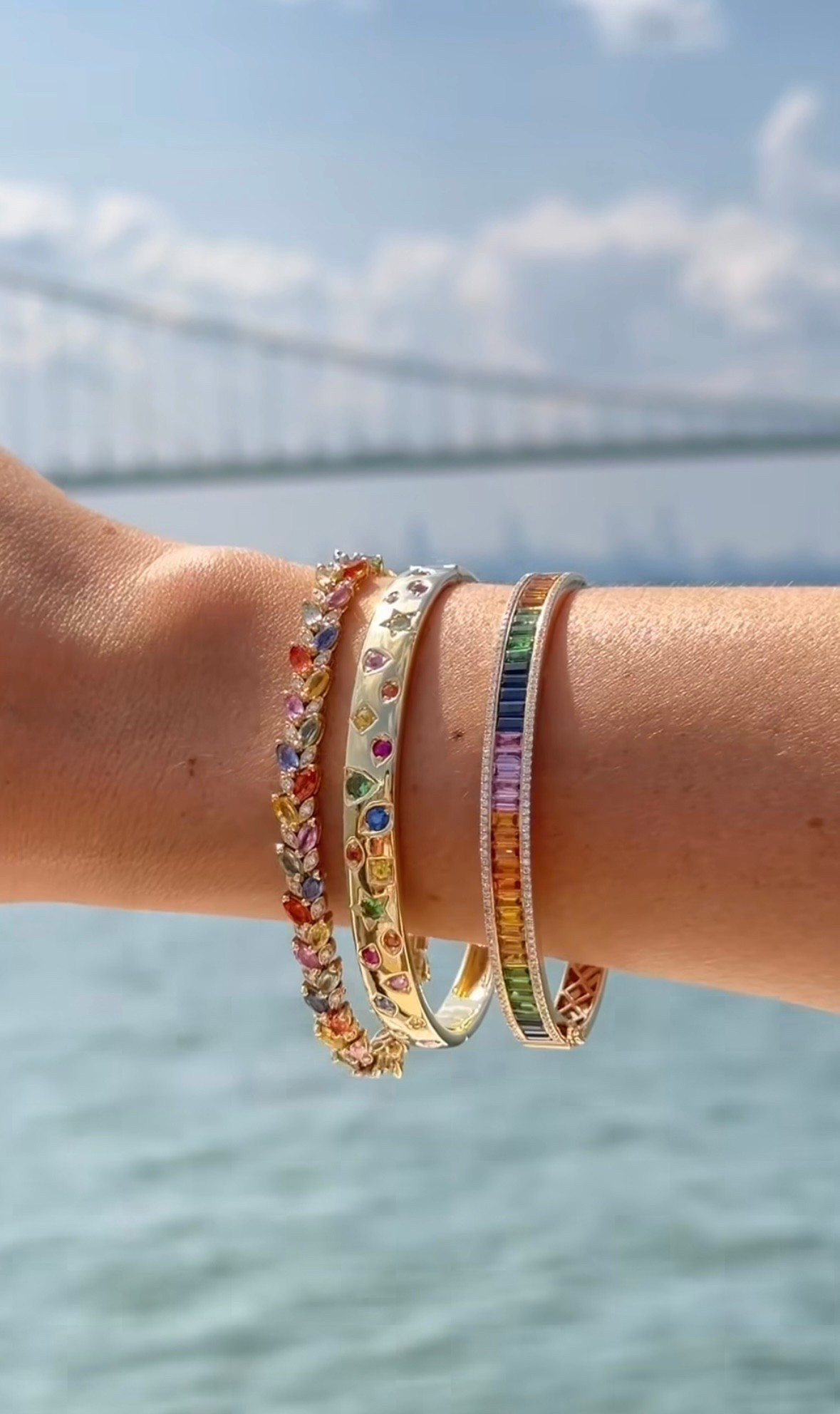 Multi sapphire watercolors bracelets in 14k gold and diamonds. Add to your stack or looks great on its own. 

Fine jewelry
Capsule jewelry wardrobe 
Diamond bangle
Rainbow
Multicolored gemstones


#LTKSaleAlert #LTKStyleTip #LTKWedding