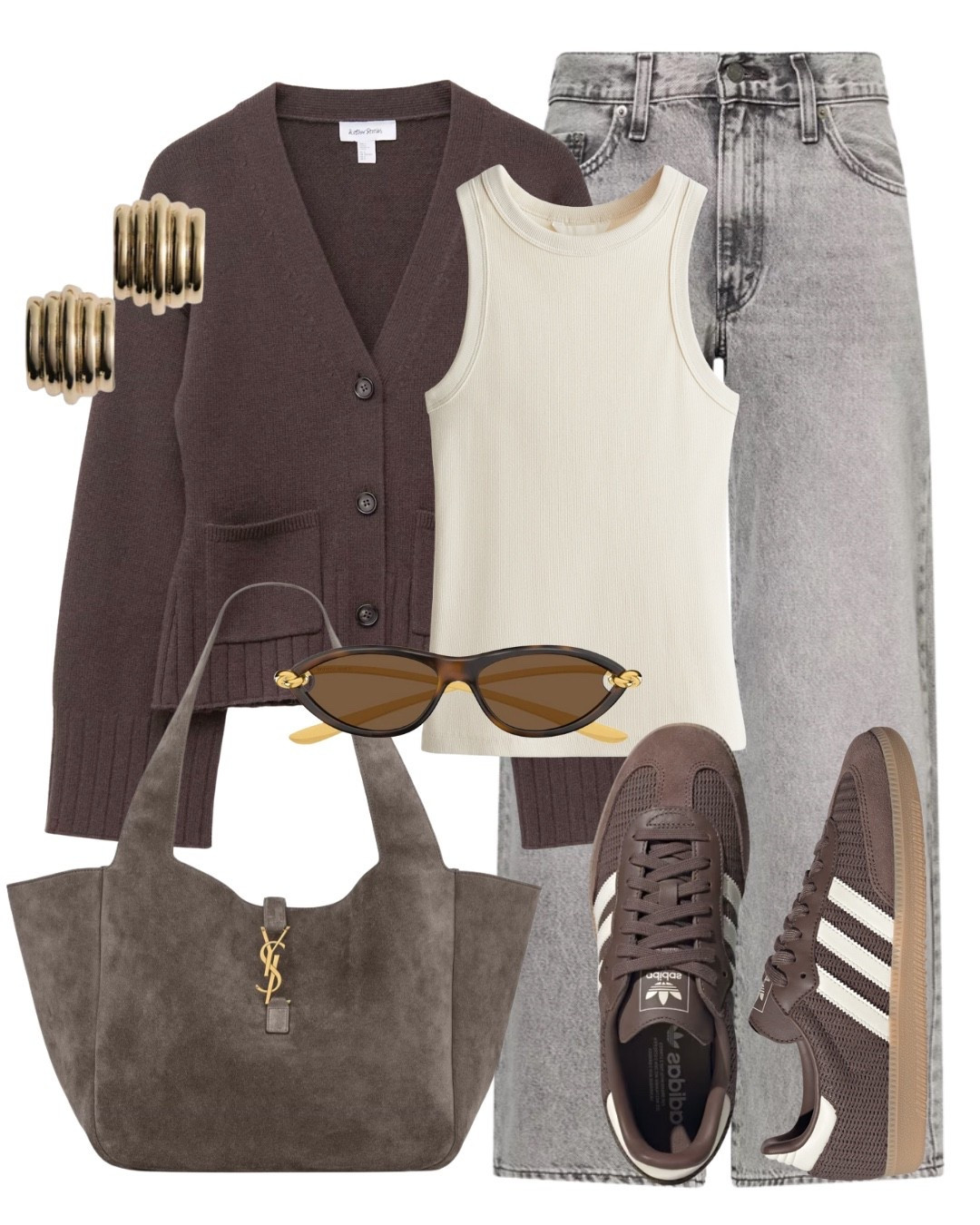 ADIDAS SAMBA - brown Sambas styled in a cool toned outfit for everyday

#jeans #autumnoutfit #adidassamba 

#LTKjeans #LTKshoes #LTKautumn