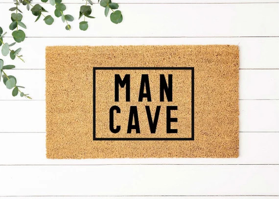 Man Cave Doormat, Man Cave Sign, Funny Doormat, Funny Welcome Mat, Father's Day Gift, Custom Door... | Etsy (US)