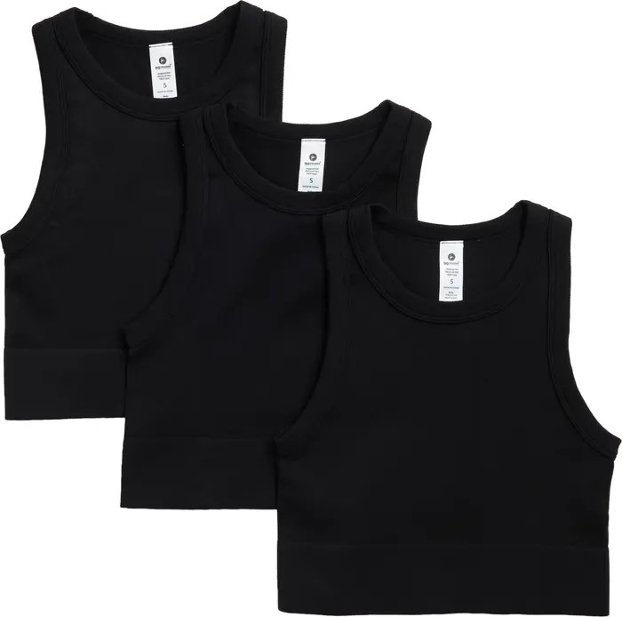 3-Pack Seamless Ribbed Crop Tank Tops | Nordstrom Rack