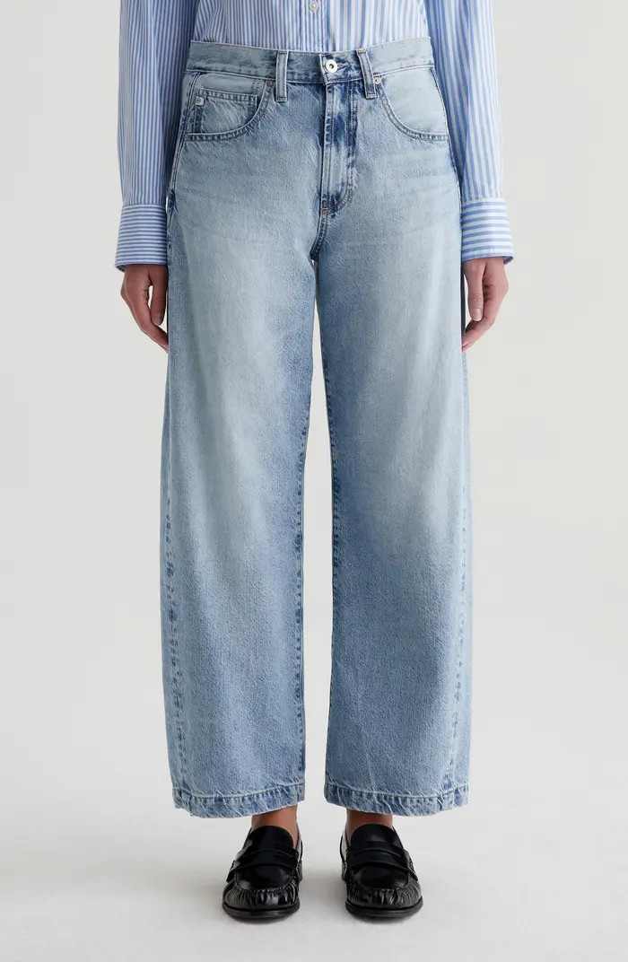 Hattie High Waist Ankle Wide Barrel Leg Jeans | Nordstrom