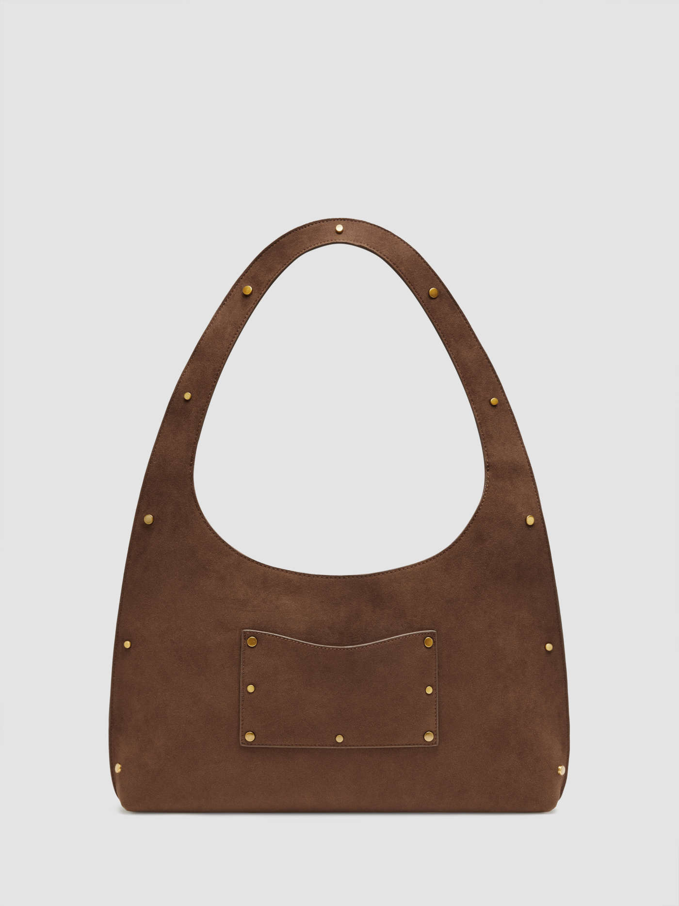 Suede STUDDED SUEDE SHOULDER BAG For Daily Casual | Cider