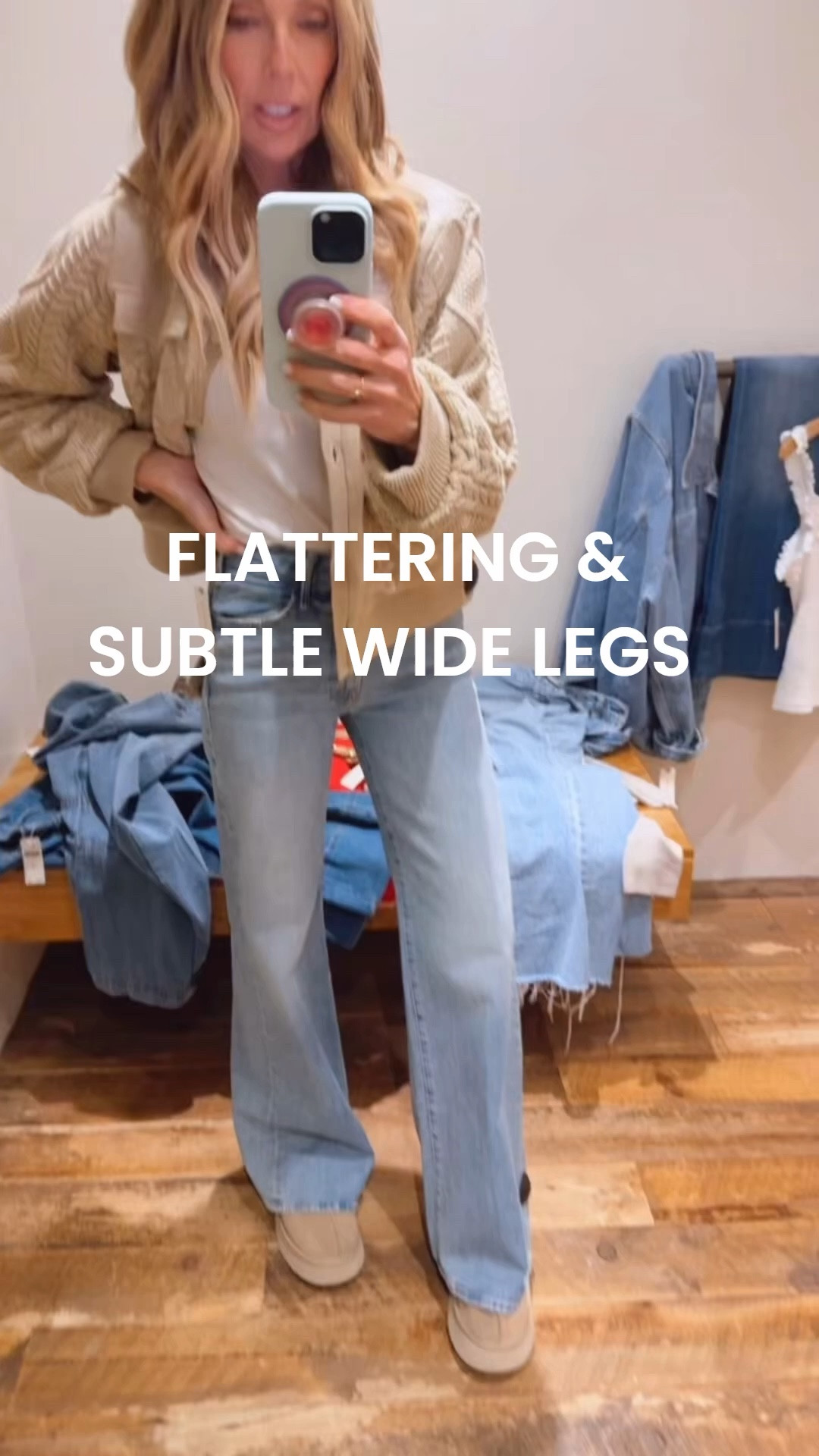 High-waisted, very flattering mother jeans ... subtle wide leg creates an easy A-line shape that works on every figure.

These run slightly big, so if you’re between sizes, size down. I'm wearing a 24 but could have done my normal 25 as well. Just liked the fit of 24 better. 

Note that at the time of this post, I cannot find this knit trim jacket anywhere on Anthro site. I got this in the store, I found it on the UK site, but it doesn't appear to be on anthropologieAnthropologie yet.

@anthropologie #anthropartner 

#LTKOver40 #LTKgrwm #LTKootd