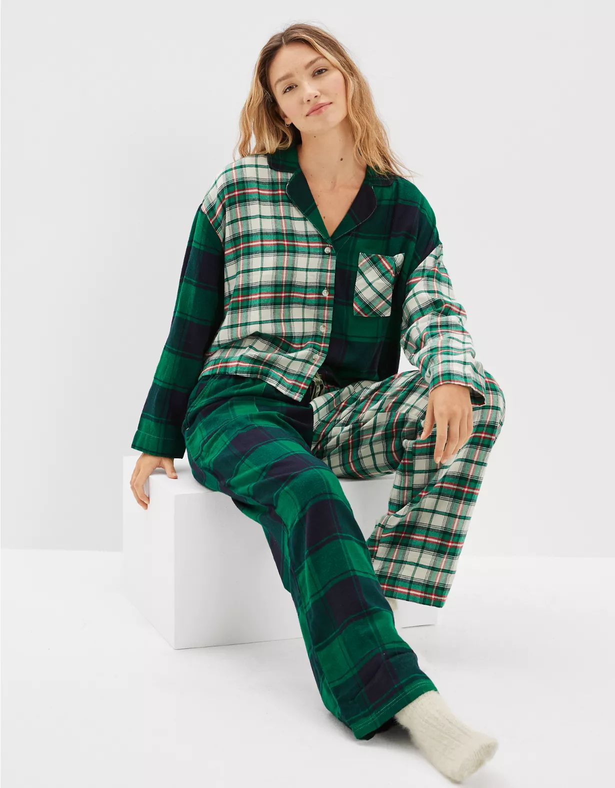 AE Flannel Shirt + Pants PJ Set | American Eagle Outfitters (US & CA)