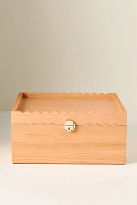 Curio Blvd 2-in1 Oak Jewelry Keepsake Case | Anthropologie (US)