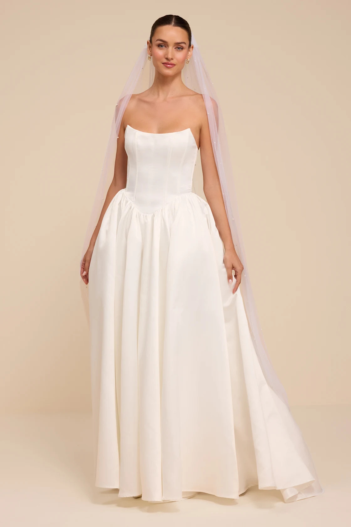 Jade White Satin Bustier Lace-Up Maxi Dress | Lulus
