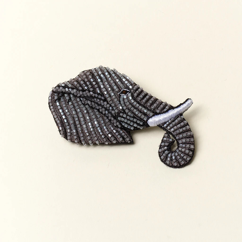Elephant Brooch Grey | Mignonne Gavigan