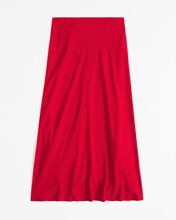 Women's Mid Rise Satin Maxi Skirt | Women's Bottoms | Abercrombie.com | Abercrombie & Fitch (US)