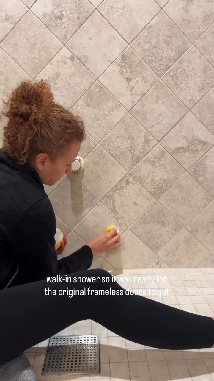 The universe had our back when the frameless shower door got reinstalled in this 20 year old Tuscan trend bathroom remodel!! 

Bathroom remodel part 9 I used the same tile grout cleaner I showed you for the floor to clean the entire walk in shower so it was ready for the original frameless shower doors to get reinstalled. We were a little nervous because the measurement were 1/4” off in the height and the same shower door installer we used 20 years said the measurements had to be exact. He also made it clear his company would not be responsible if the glass broke when came back to install it. My husband was ready to go with someone else but a text that said we trust you’ll do your best to be extra careful and the installer confirming he felt better. They confirmed the measurements were good to go and got to work. While they did that I got a massage with my daughter and a flat tire. They were there for hours but by the time we got home frameless shower doors were back up and it was a success.

Shower Glass Installer: Albany Glass 917 873 2312
400 Jericho Tpke, New Hyde Park 11040
#viralreels❤️ #framelessshowerdoor #ltkhome #showerglass #bathroomremodel #framelessshowerdoors

#LTKOver40 #LTKStyleTip #LTKHome