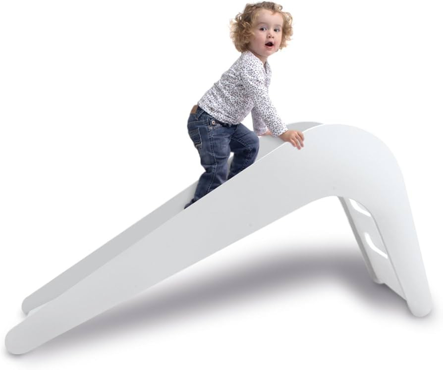 Jupiduu Kids Slide - Toddler Indoor Wooden Slide for Living Room and Children's Room in White. Wo... | Amazon (US)