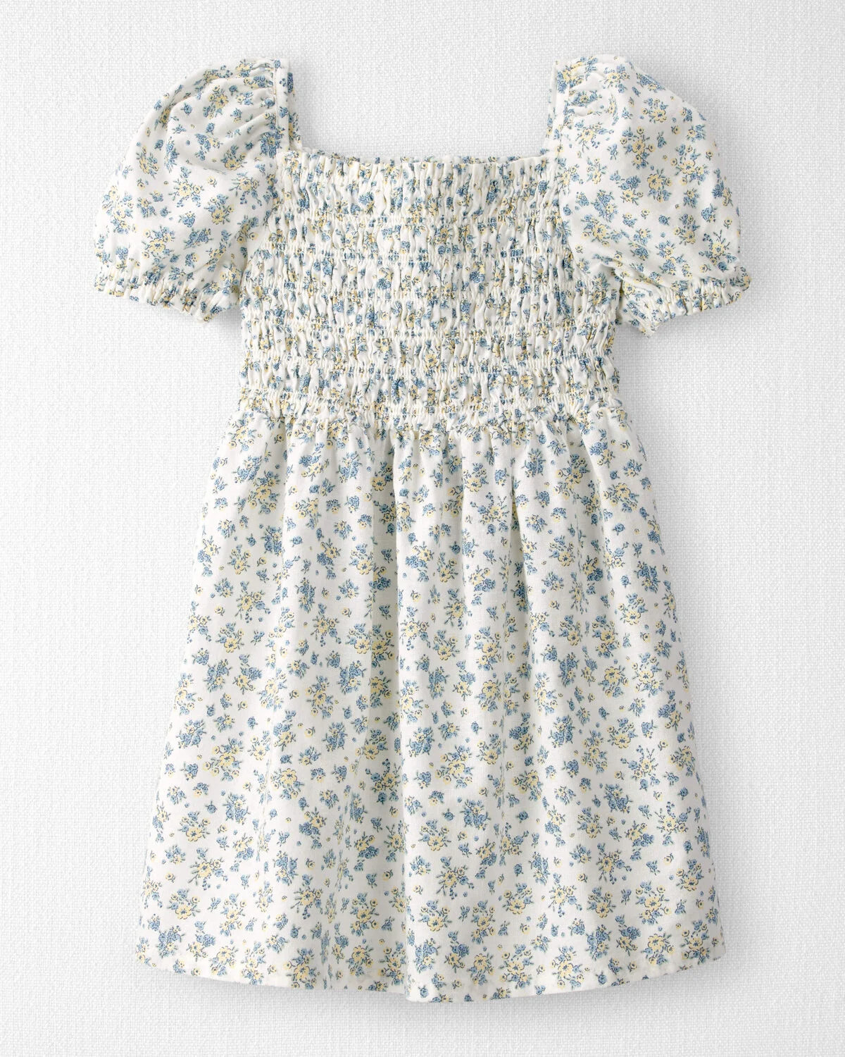 Toddler Girl Smocked Dress Made with Organic Cotton in Spring Bloom Print - Little Planet | Carte... | Carter's Inc