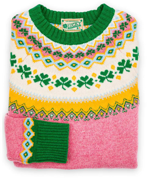 The Pink Fair Isle Irish Sweater | Kiel James Patrick