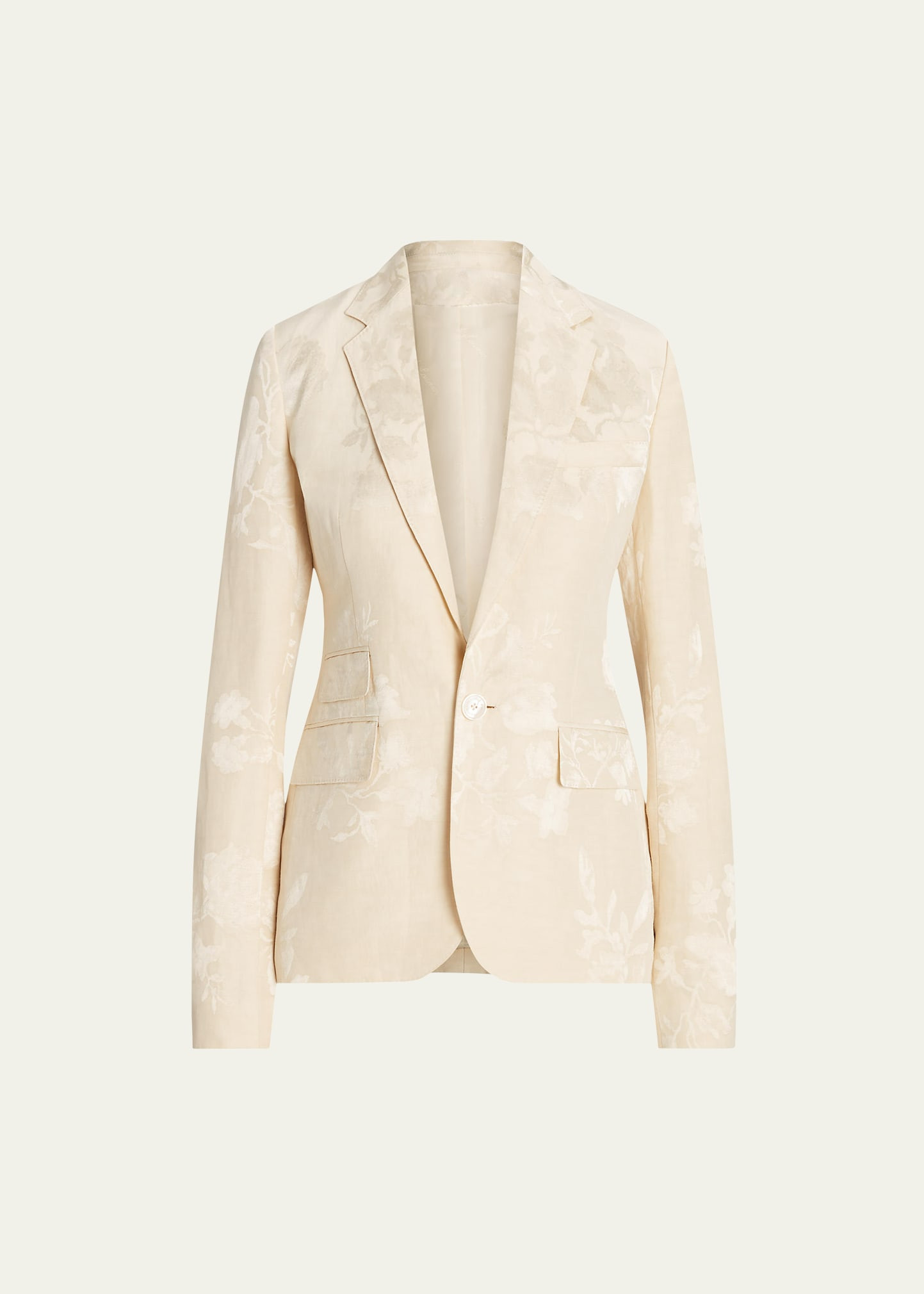 Ralph Lauren Collection Parker Floral Jacquard Single-Breasted Blazer Jacket | Bergdorf Goodman