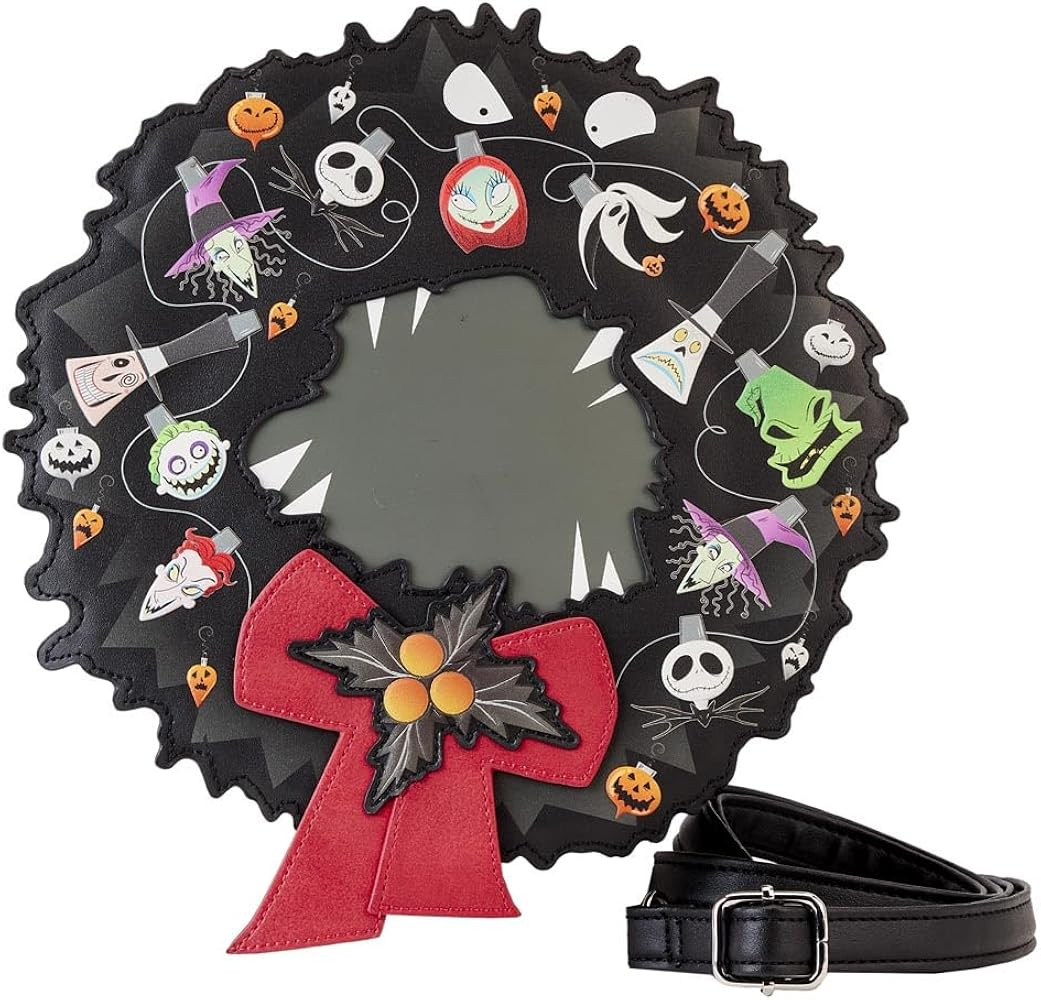 Loungefly Nightmare Before Christmas Wreath String Lights Glow Crossbody Bag | Amazon (US)