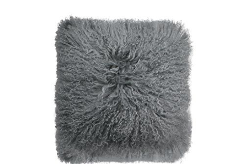 Lichao 100% Real Mongolian Lamb Fur Sheep Skin Wool Super Soft Plush Pillowcase Cushion cover Pillow | Amazon (US)