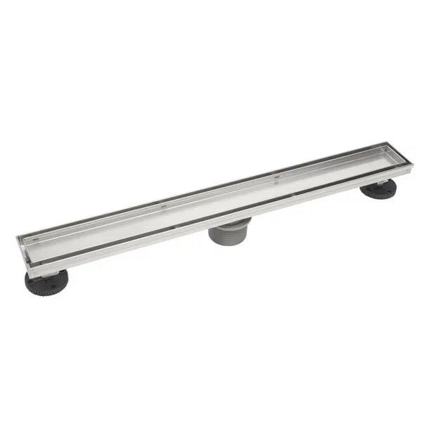 24" Linear Shower Drain with Tile-In Pattern Grate | Wayfair North America