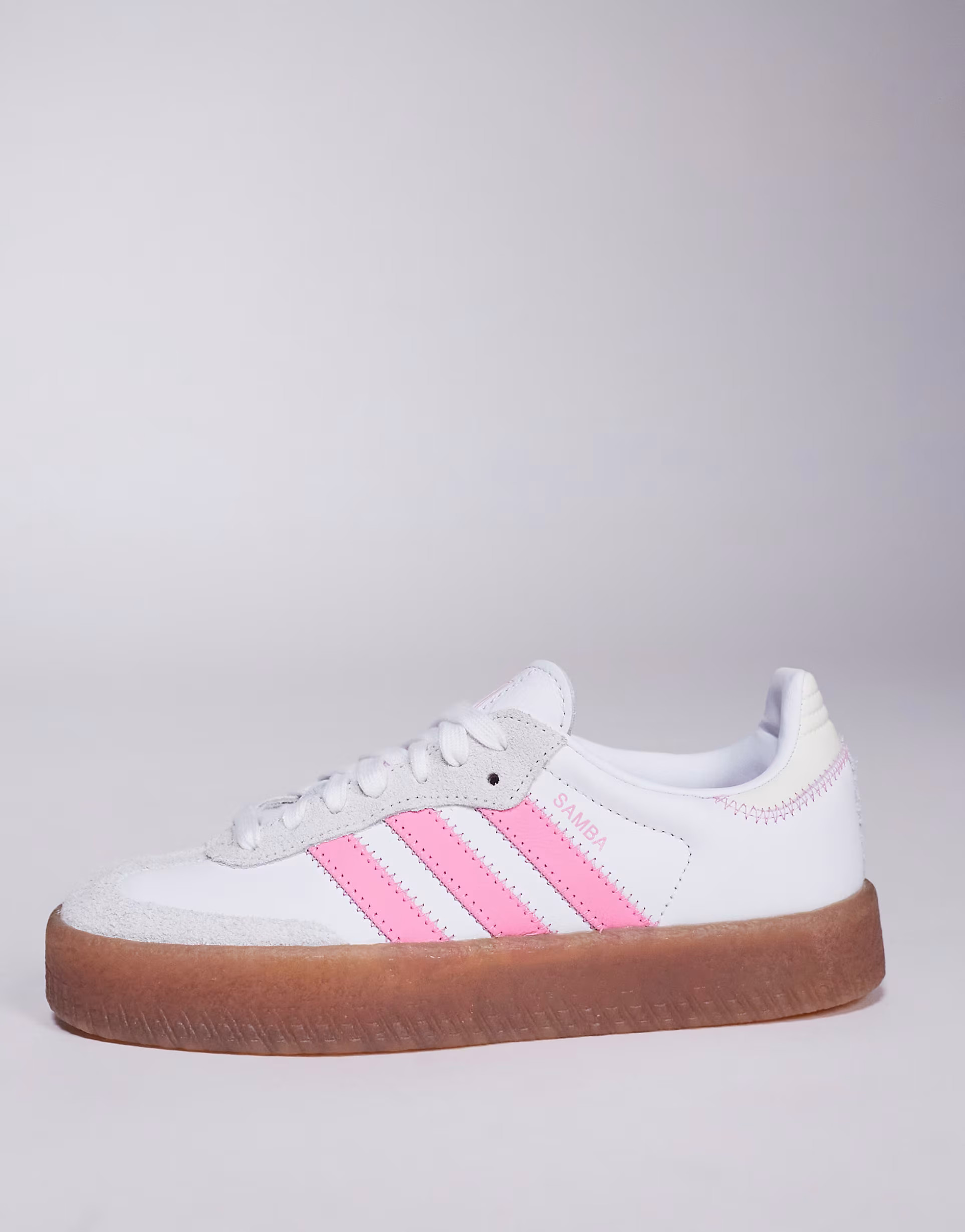 adidas Originals Sambae sneakers in white and pink | ASOS (Global)