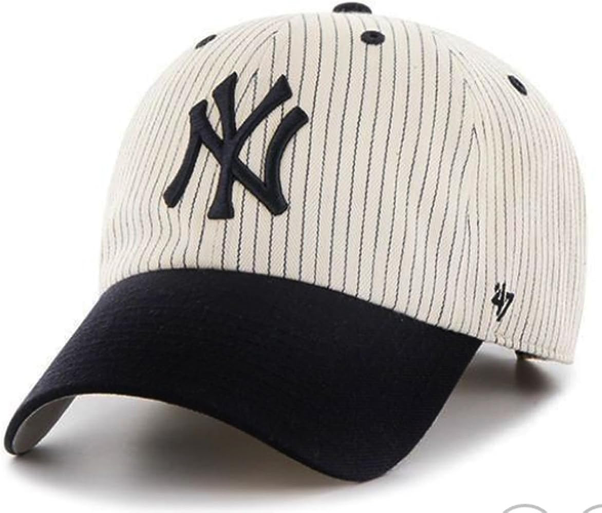 '47 Brand Clean Up New York Yankees Pinstripe Home Run Two Tone Adjustable Cap | Amazon (US)