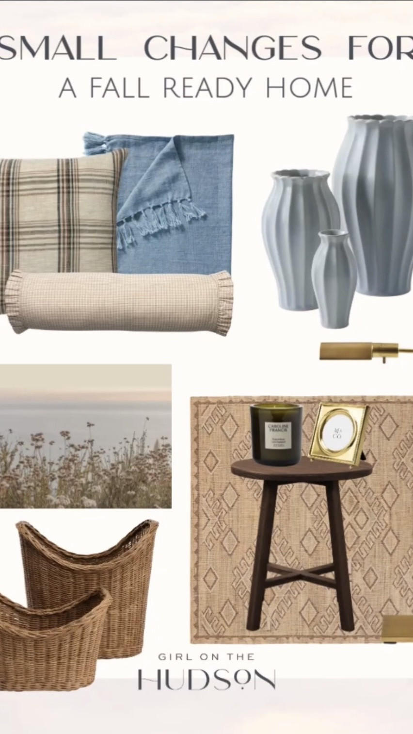 A few small swaps can make your home feel ready for fall without changing everything. Layer in warmer textures, woven accents, soft blues, and cozy details to ease into the season.

fall home decor, transitional home decor, cozy home decor, fall decorating ideas, neutral home decor, woven home accents, fall throw pillows, seasonal home decor, interior styling, girlonthehudson