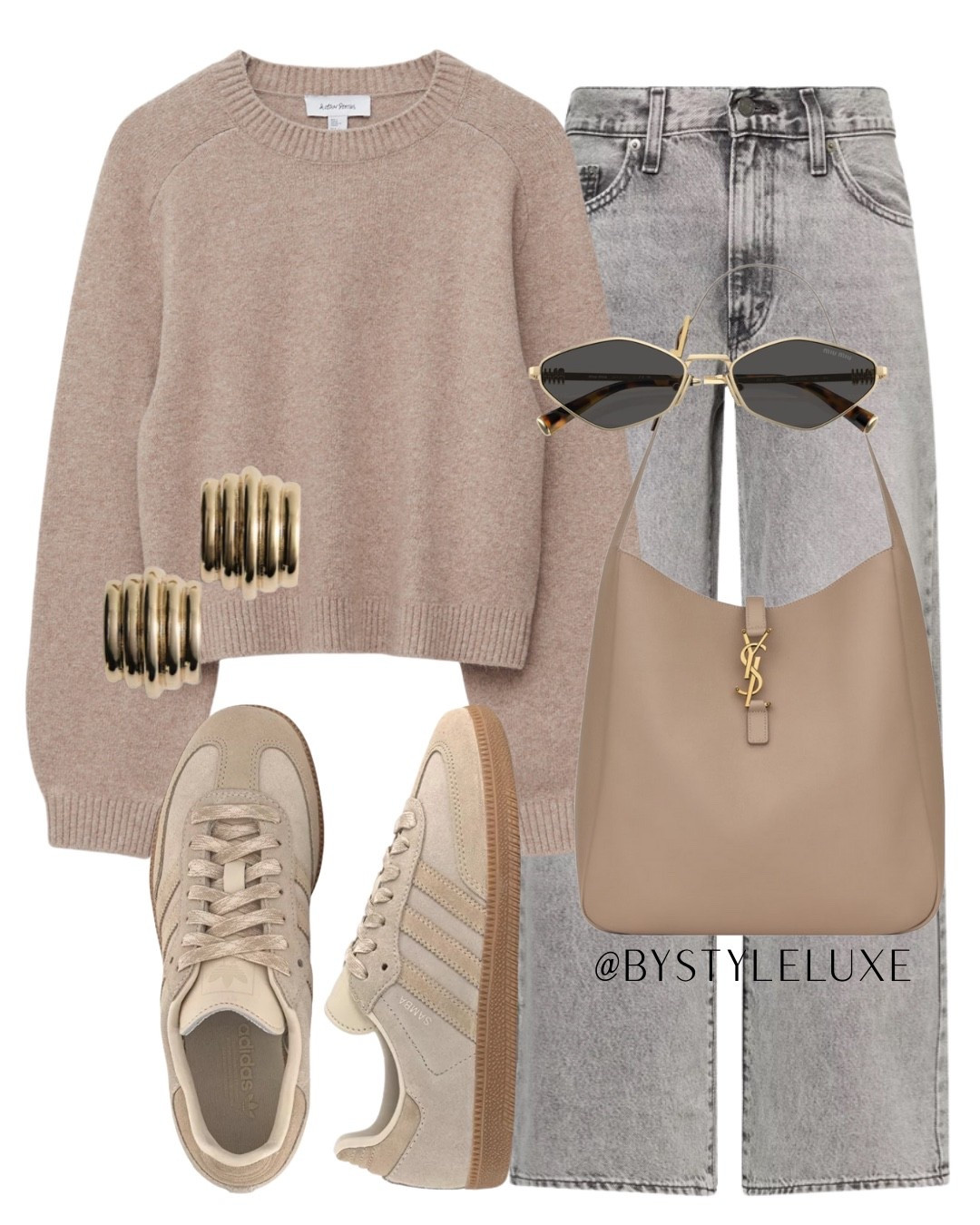 KNITWEAR - love this beige taupe jumper which is a great capsule wardrobe item for everyday 

#adidassamba #jeans #autumnoutfit 

#LTKjeans #LTKautumn #LTKshoes