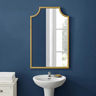 Metal Abigail Mirror, Gold, Medium, Metal/Wood | Kirkland's Home | Kirklands