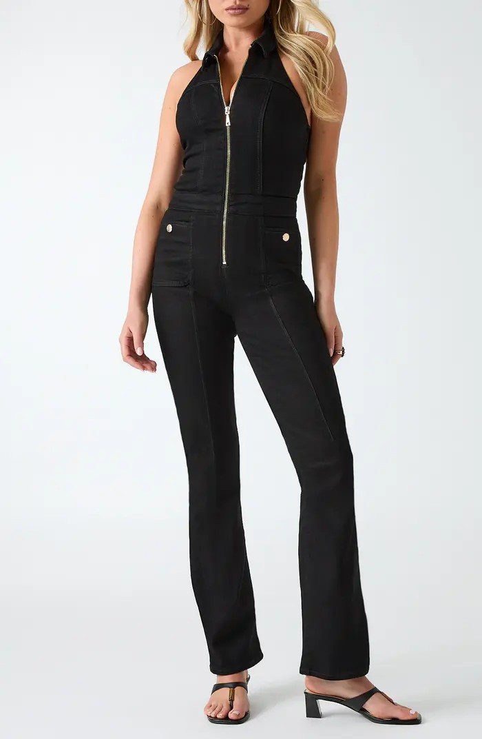 GUESS Mia Denim Halter Jumpsuit | Nordstrom | Nordstrom