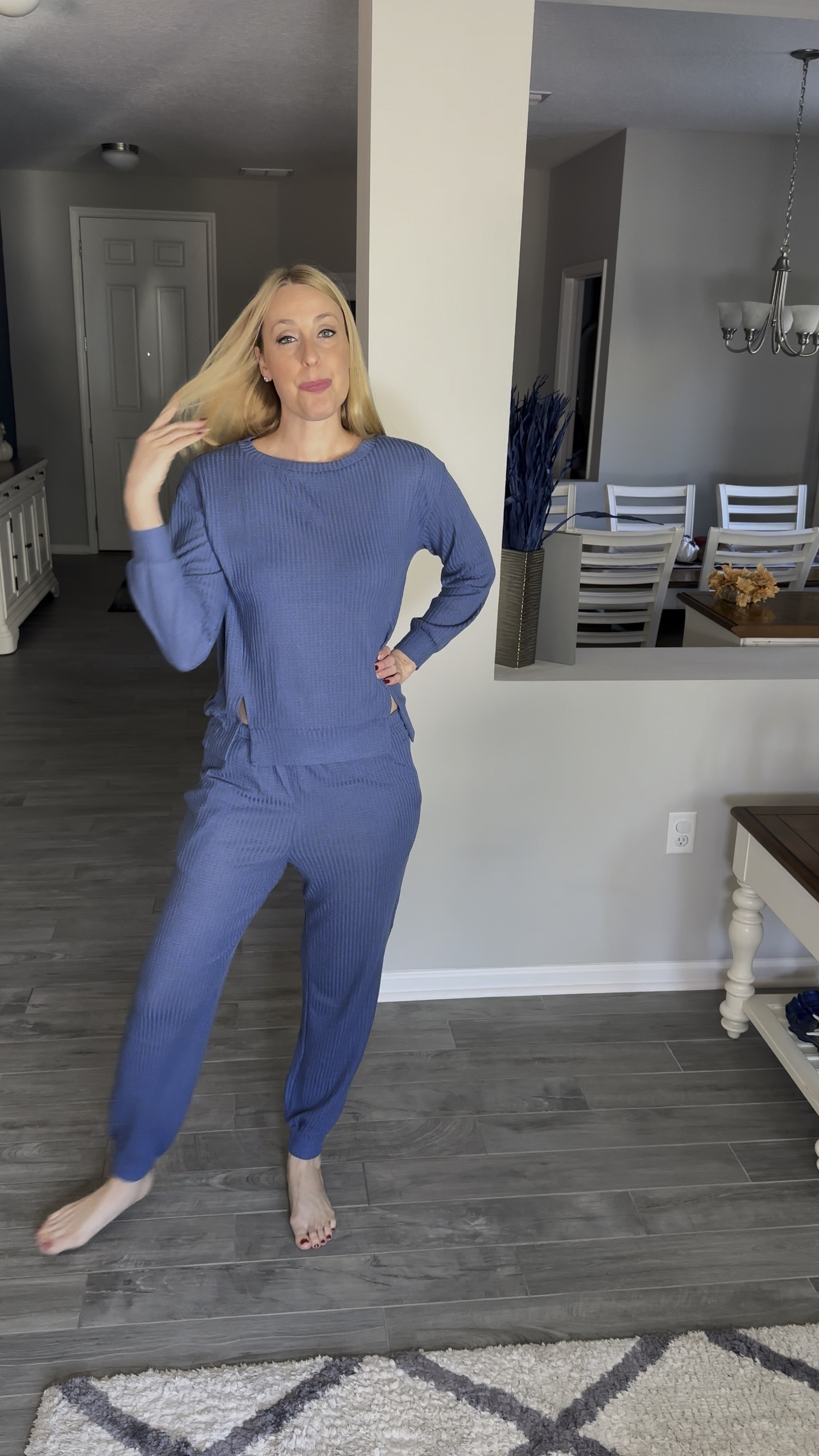 Comfortable jogger lounge set in motion💙 fits true to size, 5’10"

#LTKStyleTip #LTKFindsUnder50 #LTKVideo
