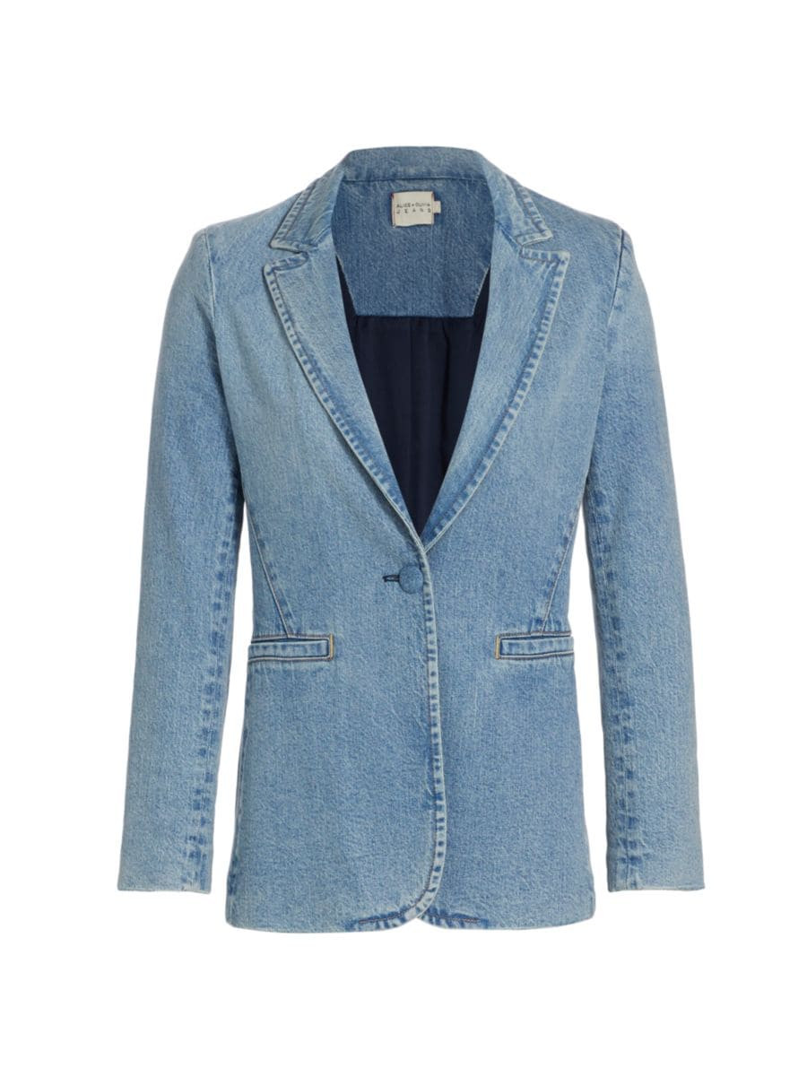 Macey Single-Breasted Denim Blazer | Saks Fifth Avenue