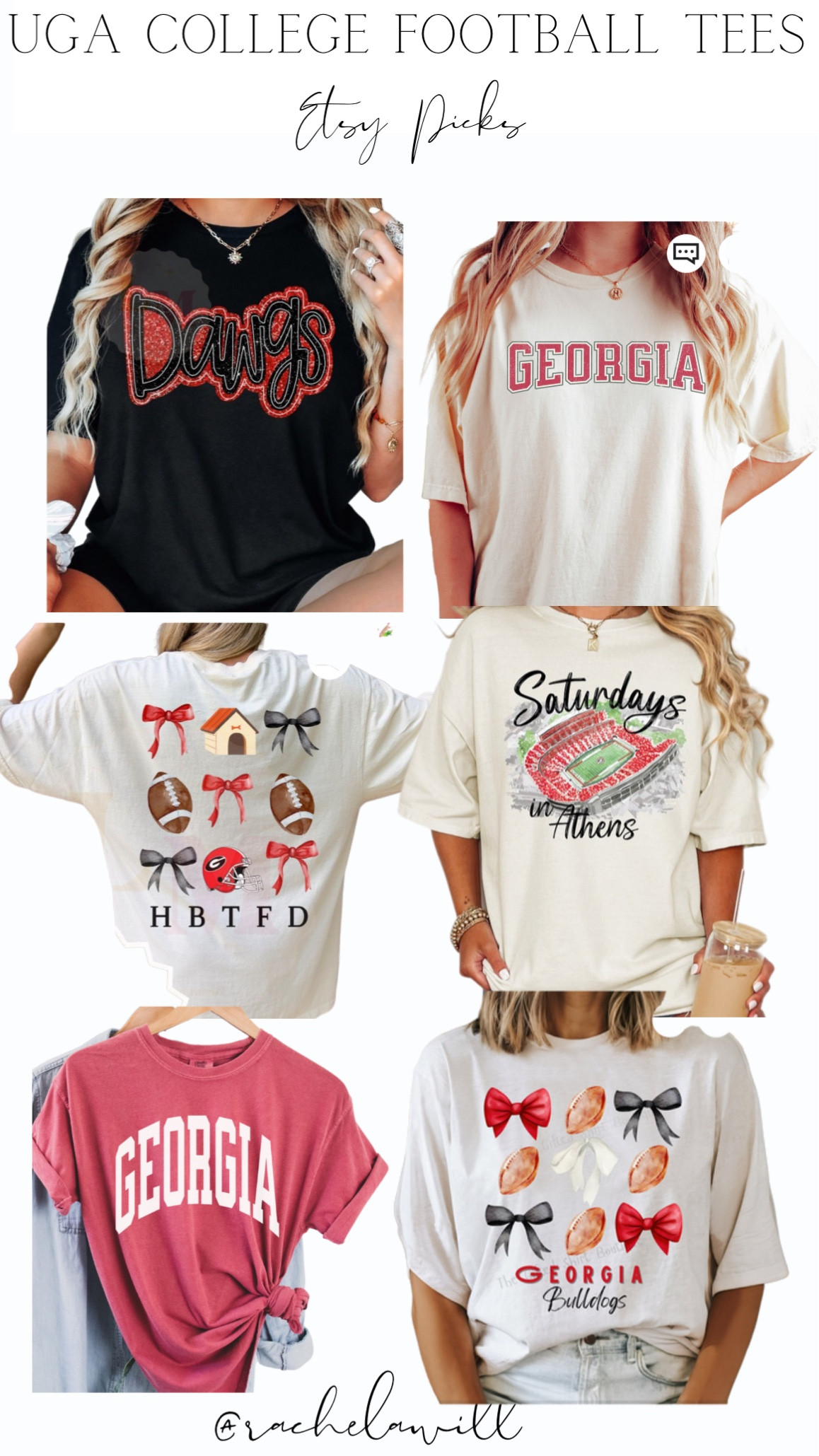 College Football inspired Tees 👏🏻 

How CUTE are these?? ❤️

#football #collegefootball #footballoutfit #gameday #gamedayoutfit #footballtees #gamedayshirt #spiritwear #uga #ugaoutfit 

#LTKSeasonal #LTKBacktoSchool #LTKFindsUnder50