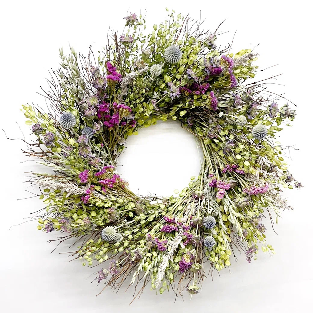 Dried Flowers and Wreaths LLC Dried Beauteous Garden 22" Wreath "& Reviews" | Wayfair | Wayfair North America