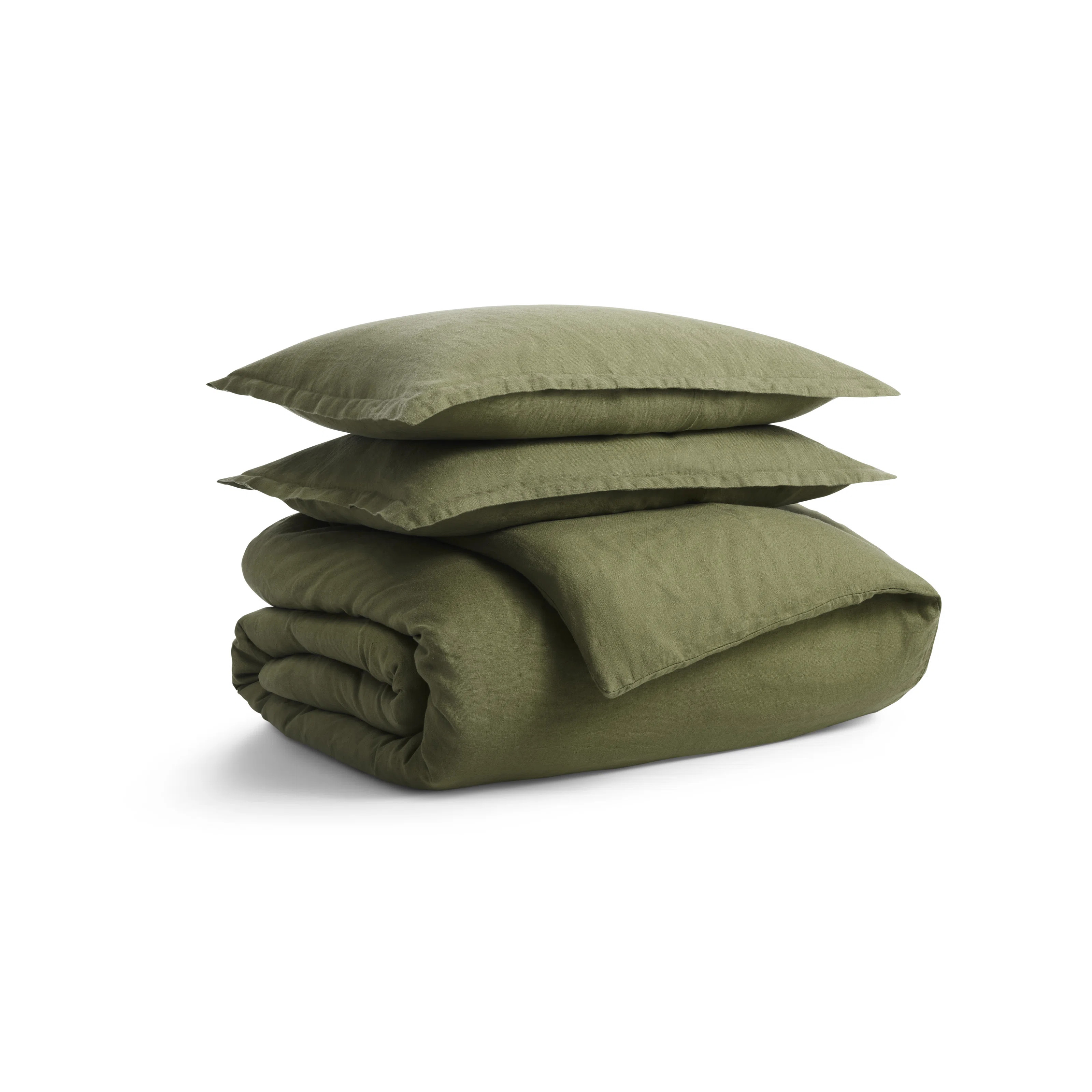 Stone Washed Modern & Contemporary 100% Linen Solid Colour Duvet Cover Set | Wayfair North America