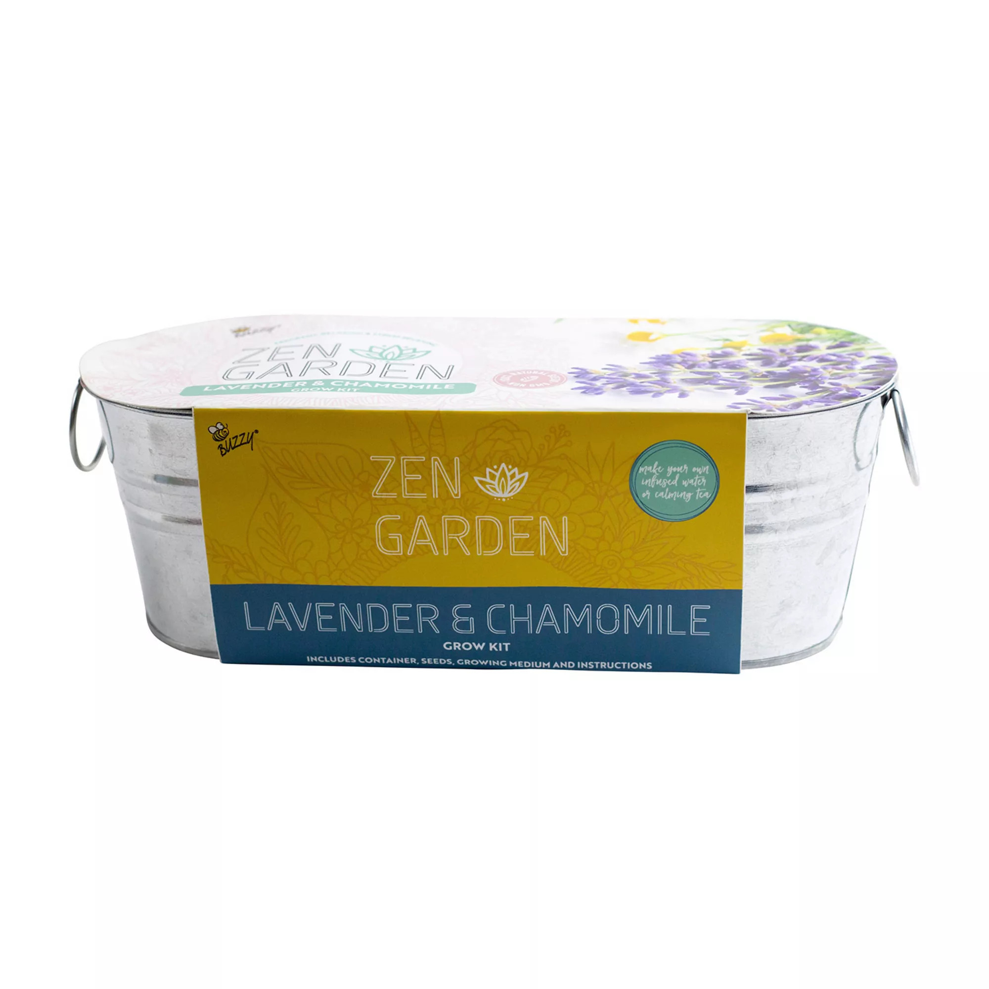 Buzzy Seeds Galvanized Lavender & Chamomile Zen Garden | Kohl's